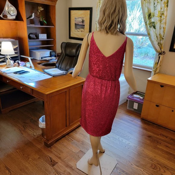 Trina Turk Allure Barbie Fuchsia Pink Sequin Cocktail Dress Size 10 NWTs - Picture 3 of 11